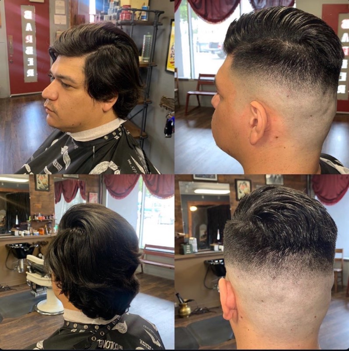 Men's haircut transformation at Truly Blessed Barber Studio