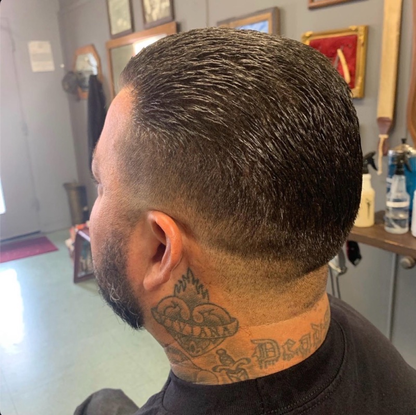 Clean men's taper haircut at Truly Blessed Barber Studio