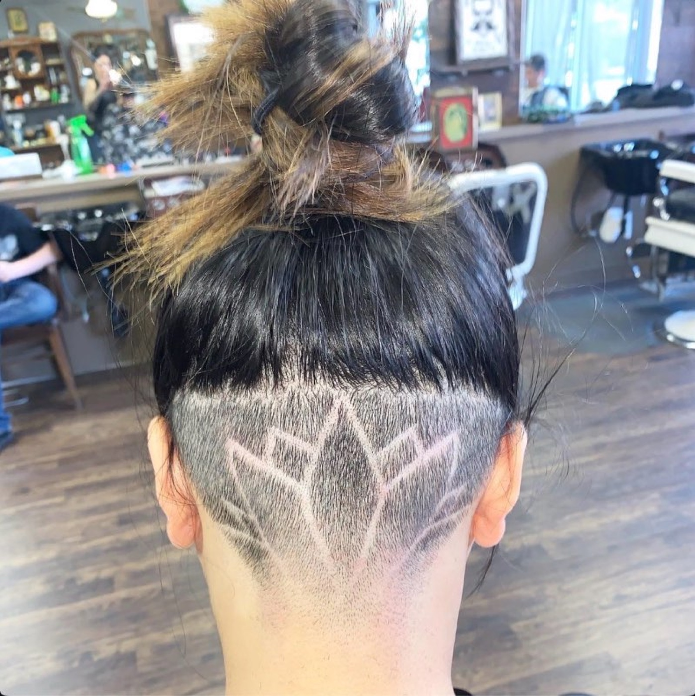 Custom hair design at Truly Blessed Barber Studio