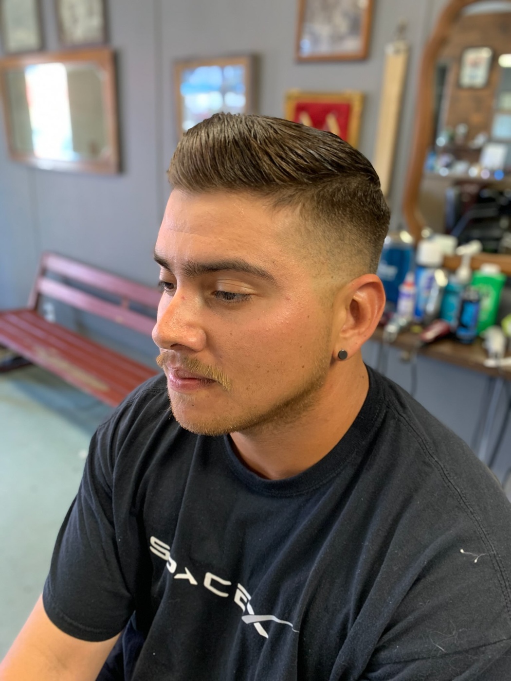 Men's modern fade haircut at Truly Blessed Barber Studio